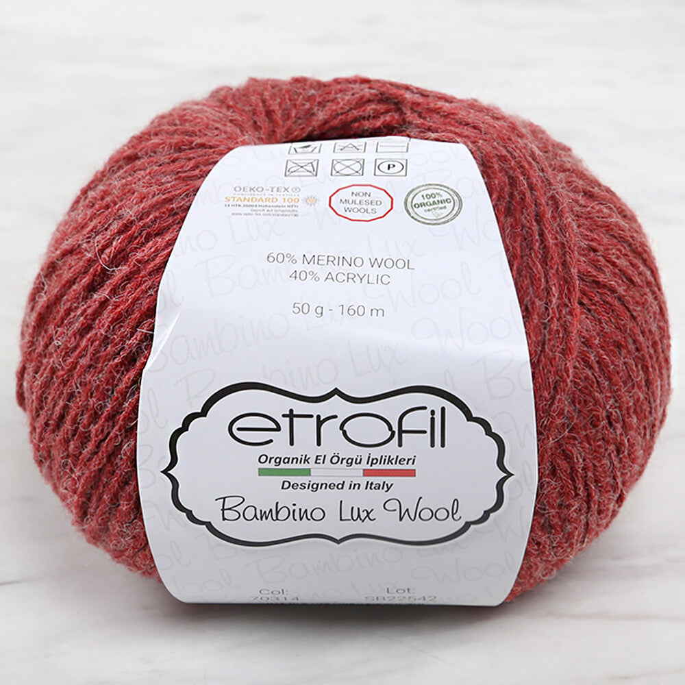 Etrofil Bambino Lux Wool Vişne El Örgü İpliği - 70314